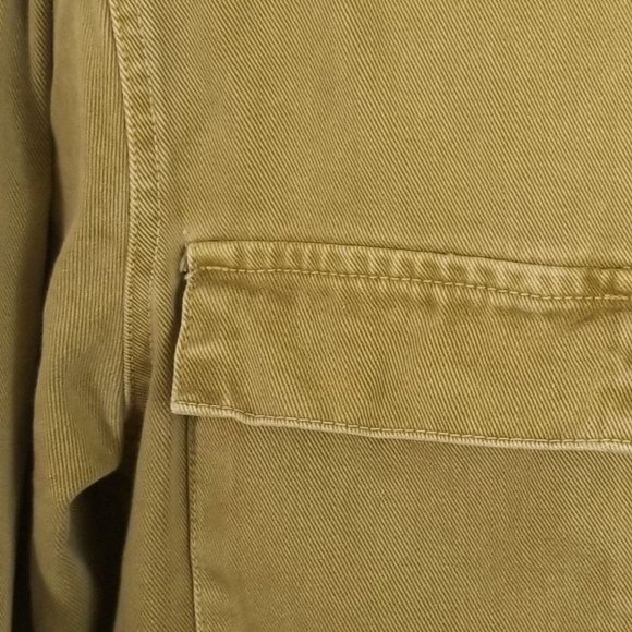 Zara Man Denim Overshirt Jacket Khaki Medium - Picture 8 of 8